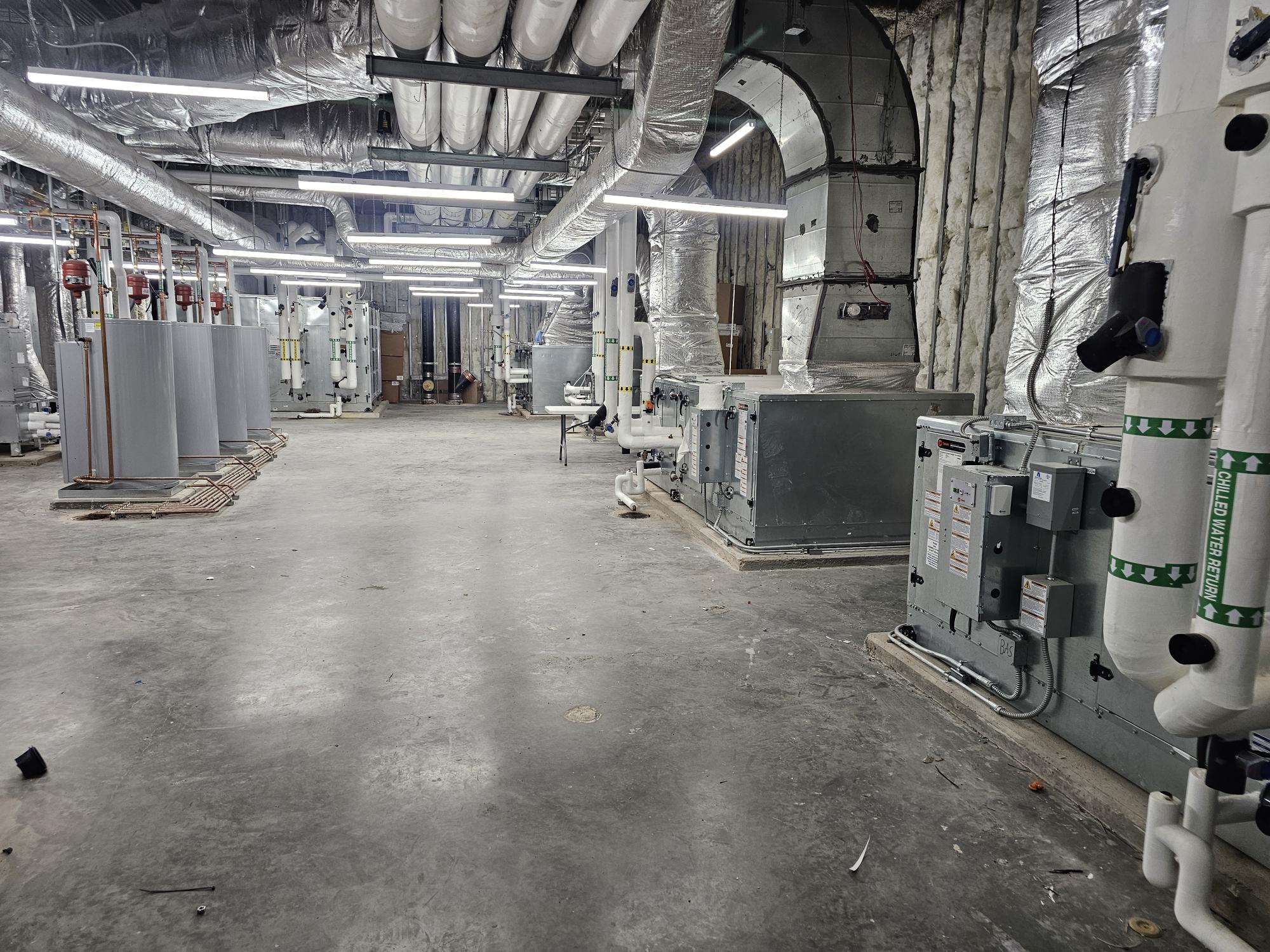 Commercial mechanical equipment installation